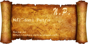 Nádasi Petra névjegykártya