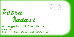 petra nadasi business card